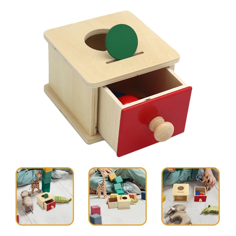 1 conjunto de gaveta de madeira montessori, ferramenta de ensino para bebês de 9 meses, treinamento de habilidade motora fina, aprendizagem
