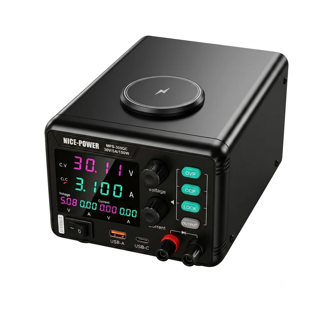 KUAIQU Einstellbare Stromversorgung für die Reparatur von Mobiltelefonen, 3,3V 5V 9V 12V 15V 19V 24V 28V 30V 60V 72V 120V Stabilisierte Labornetzquelle – Detail 4