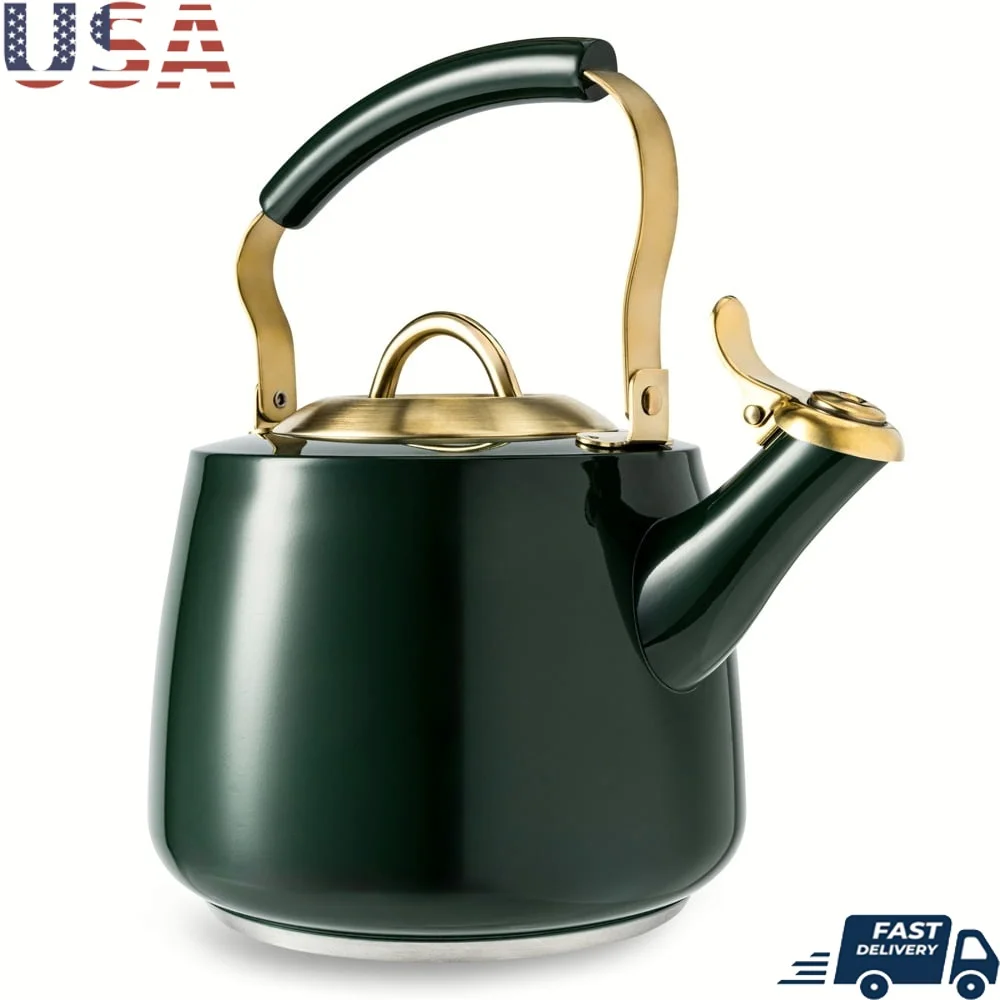 

Stainless Steel Whistling Tea Kettle 1.8L Ergonomic Handle Induction Compatible Durable Design Modern Kitchen Accent