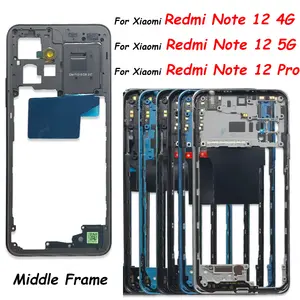 Bilashmart Xiaomi Redmi Note 12 4G / Note 12 5G / Note 12 Pro 4G / Note 12s Middle Bezel frame Antenna Case Cover Replacement Parts