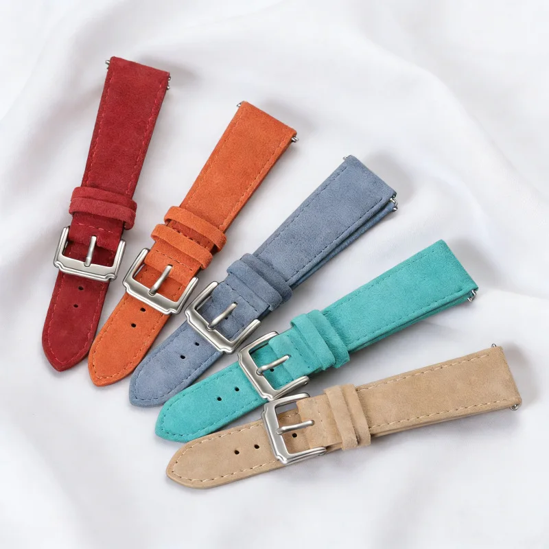 

Quick Release Suede Leather Watch Strap 18mm 19mm 20mm 22mm Men Women Universal Vintages Watch Band Accessories with Tool