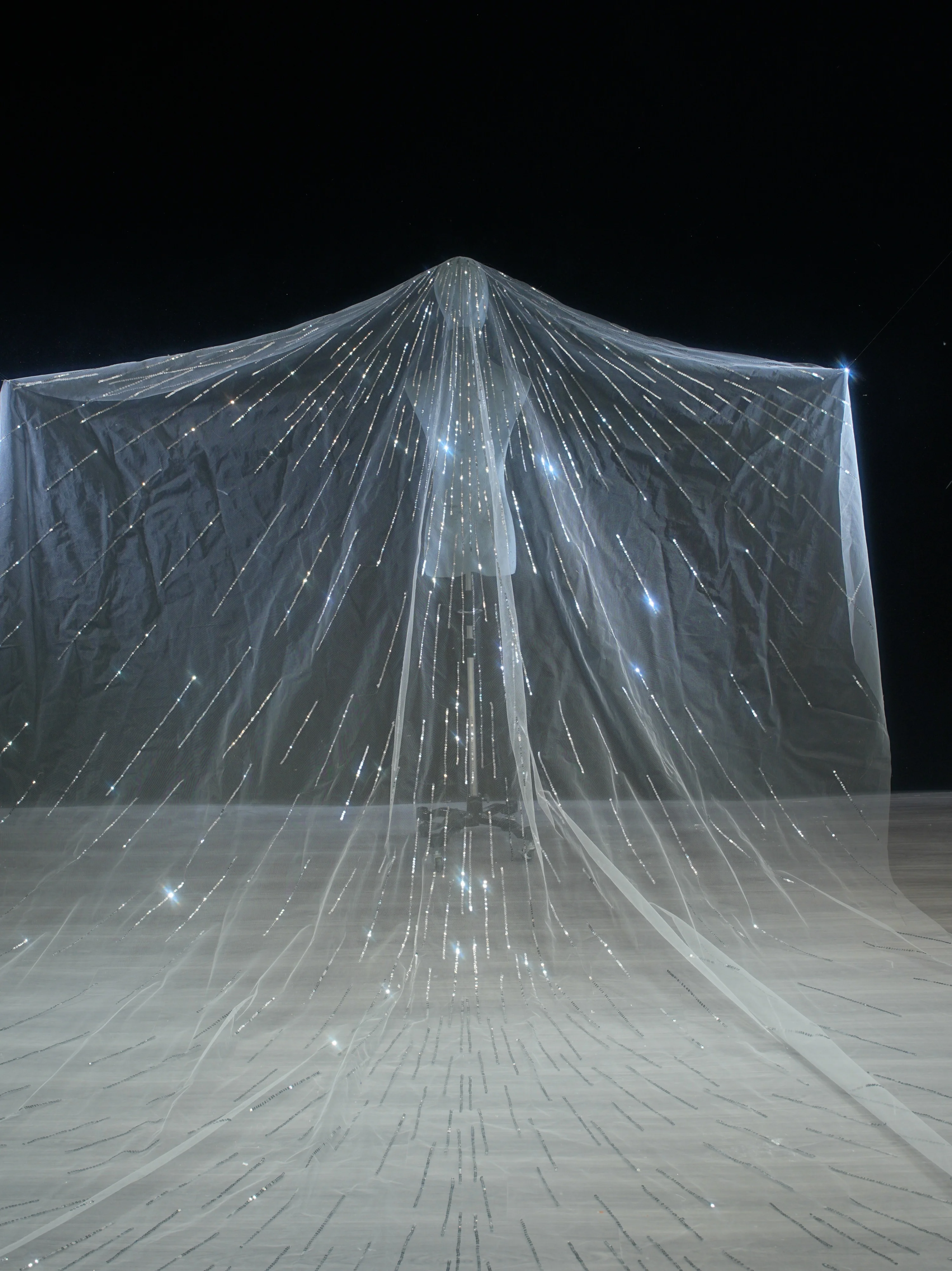 웨딩 베일 여성을위한 신부 헤어 액세서리 우아한 모조 진주 긴 대성당 베일 빗 3M 아이보리 색상