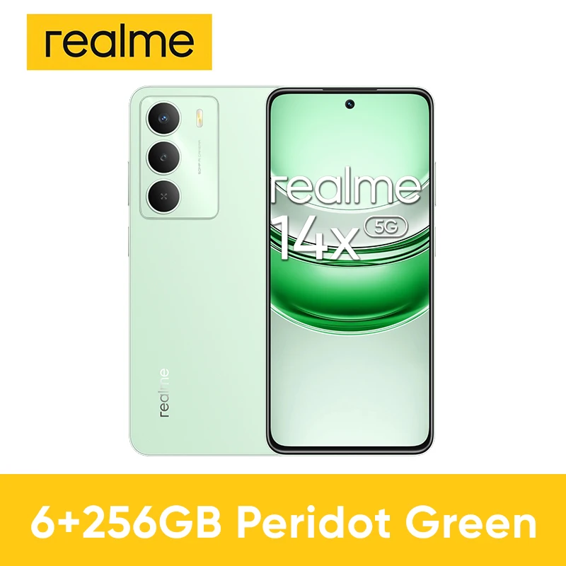 スマートフォン本体 realme 14x 5G 128gb,6gb Green Amazon.com: realme 14x 5G Smartphone 6+128GB, Peridot Green, 6.67