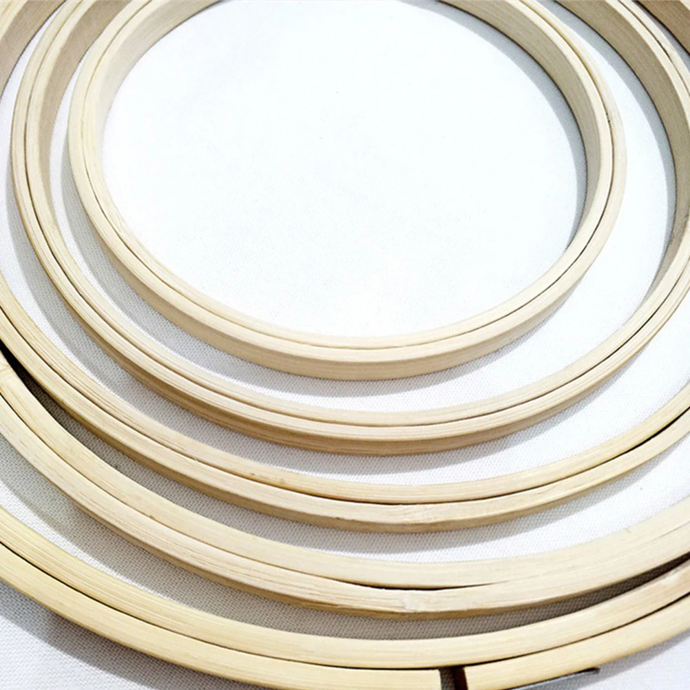 

12pcs Stitch Bamboo Hoop DIY Embroidery Circle Needlework Craft Kit Diy Bamboo Ring for Wall Decoration Quilting Gift
