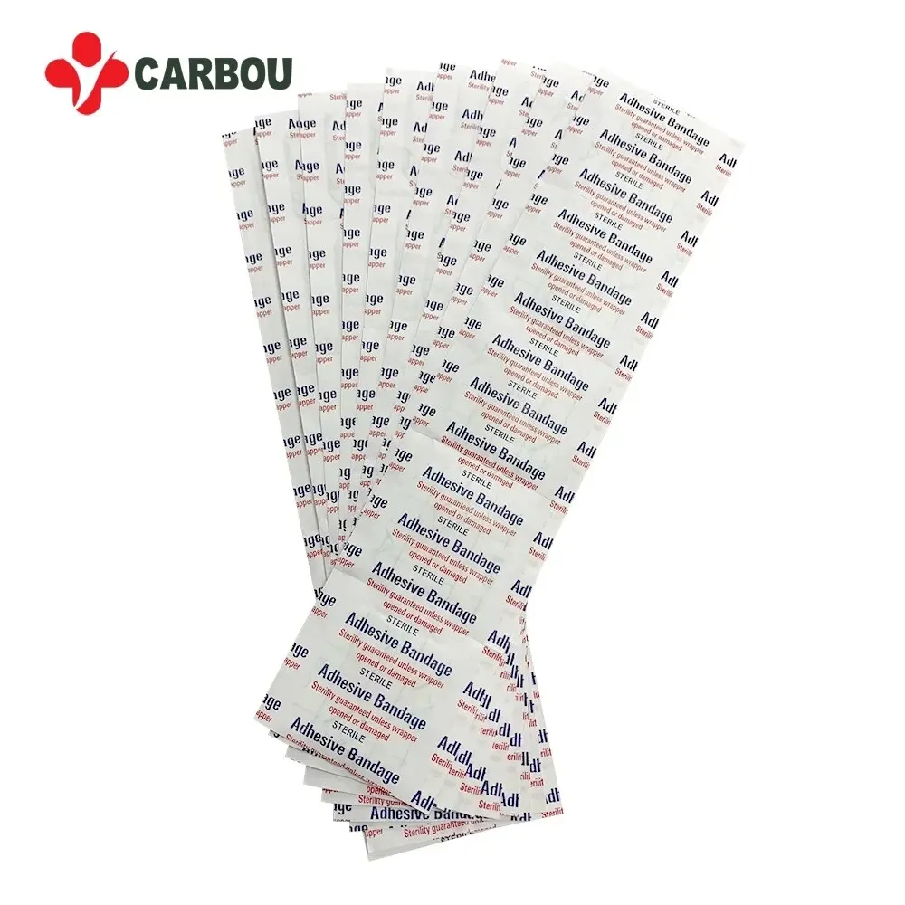 CARBOU 50PCS 38*38mm adesivo protettivo per bendaggio adesivo impermeabile con cerotto quadrato in PU trasparente