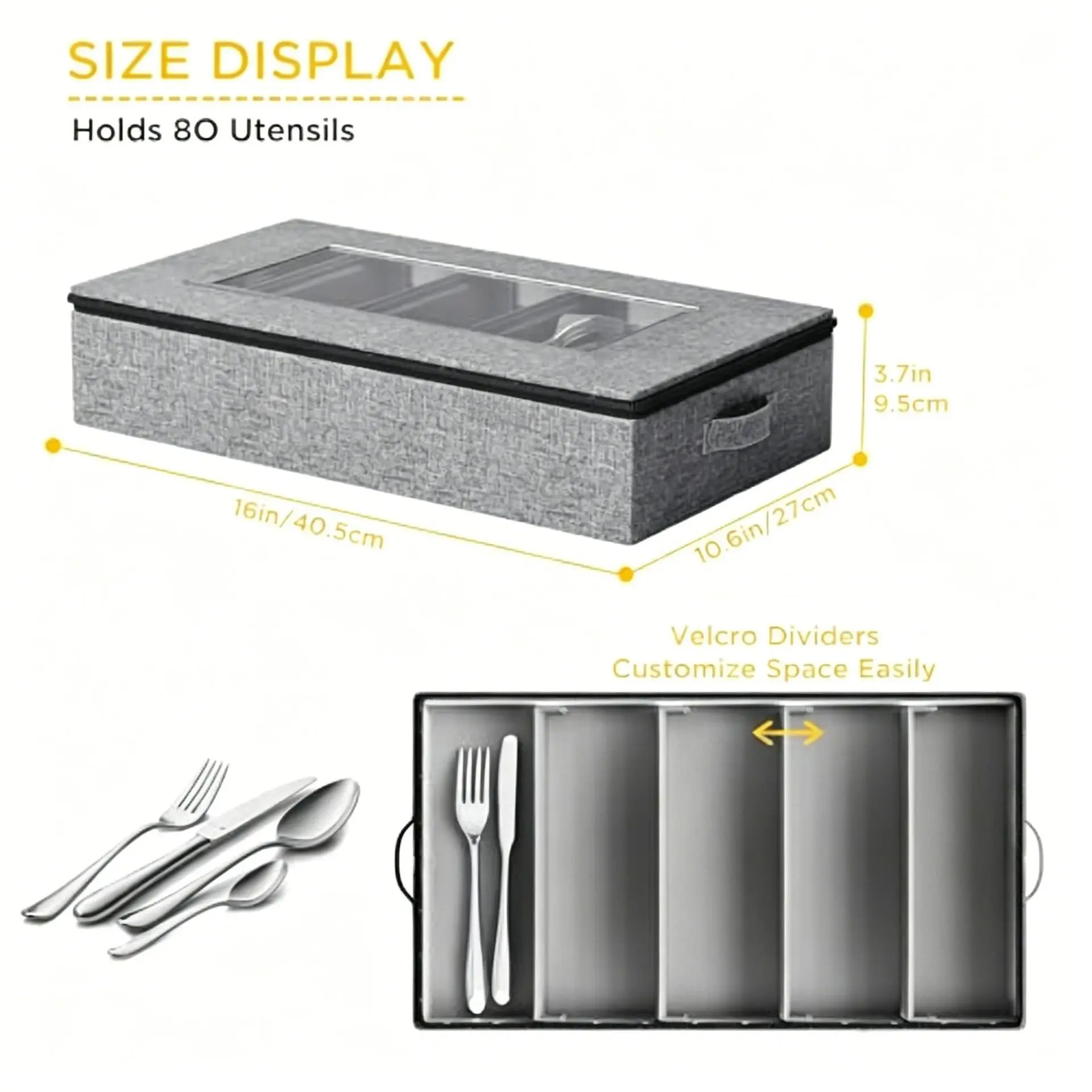 New Kitchen Tableware, Knives, Forks, Chopsticks, Storage Box with Lid, Dustproof Classification, Sorting Box, Home Storage view 4