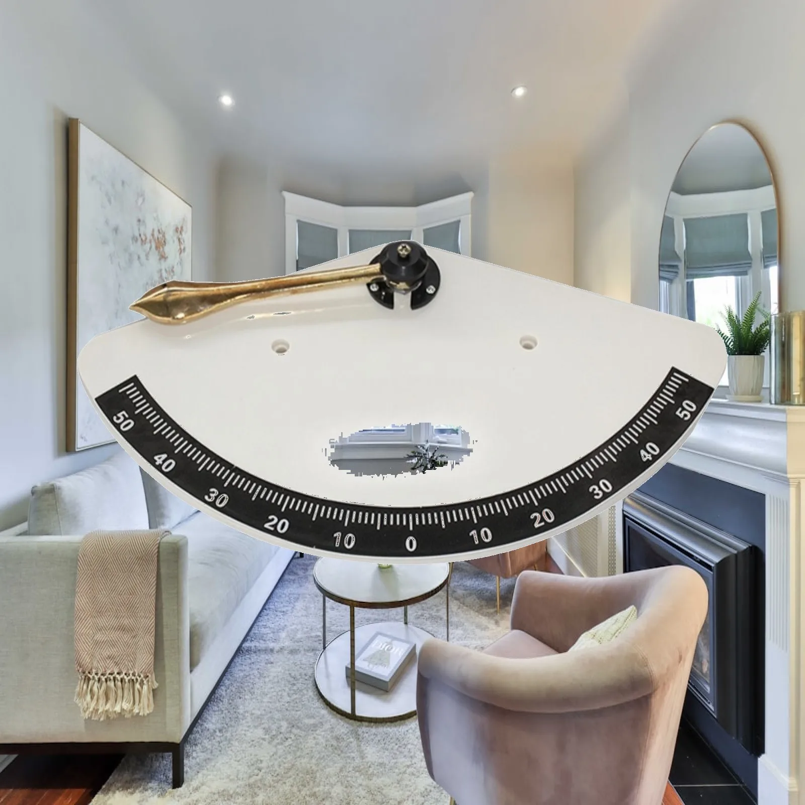 Marine Pendulum Inclinometer Analog Boat Heel Angle Indicator Vessel Inclination Gauge Easy to Mount for Helm Area