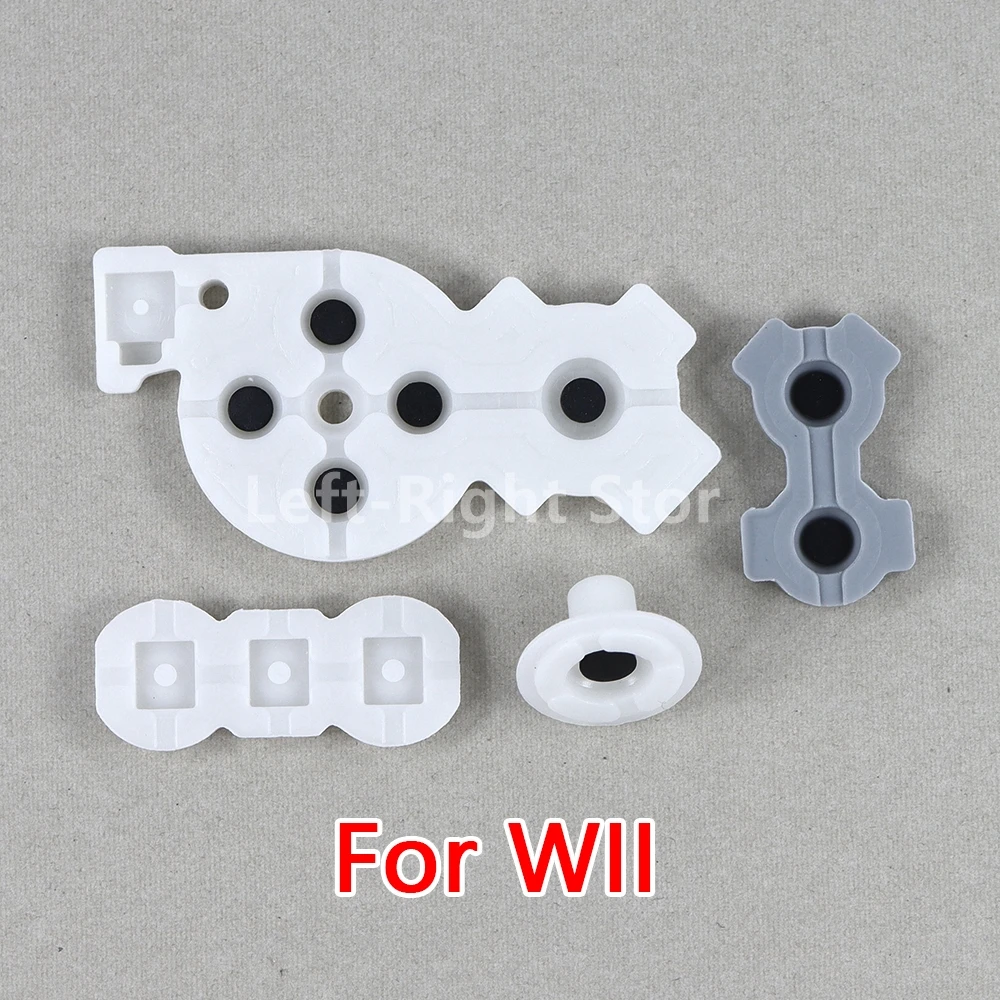 3Sets Voor Wii Rechter Controller Rubber Geleidende Lijm Knoppen Reparatie Deel Pads