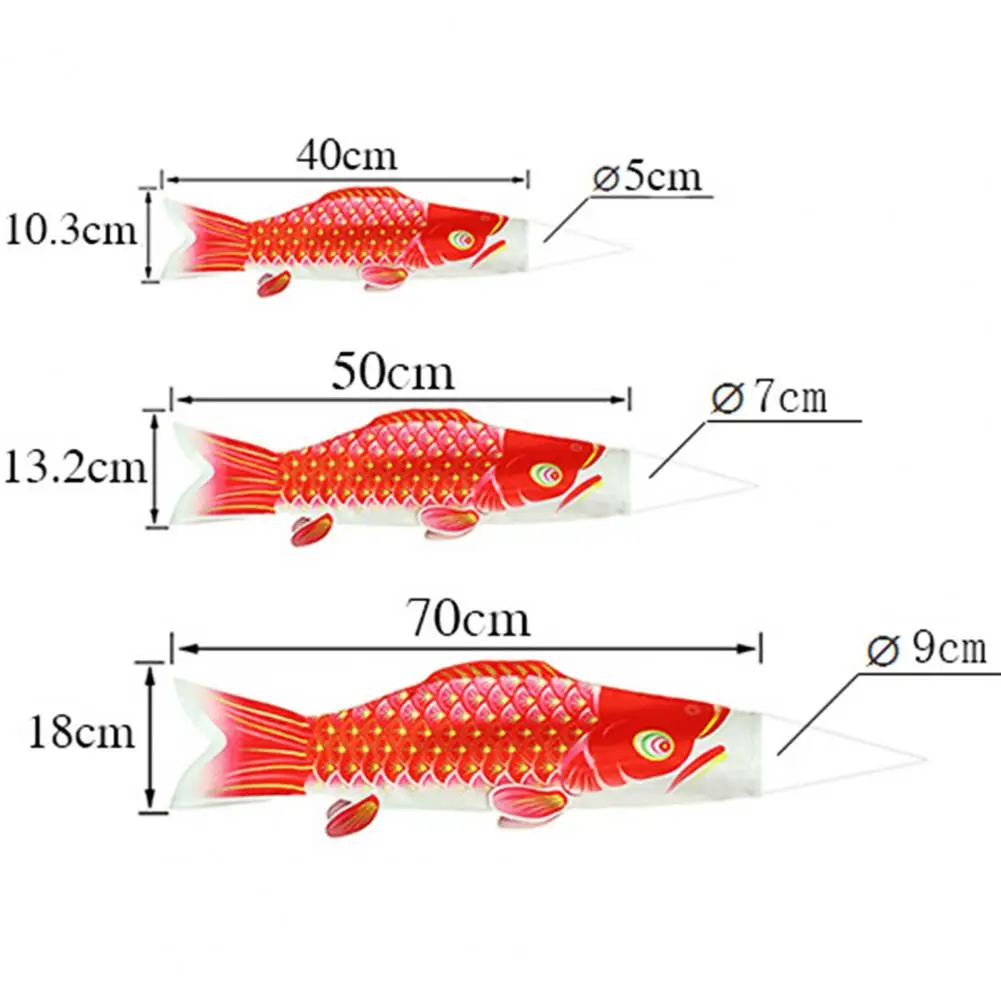 Useful Reusable Ornamental Long Lasting Fish Shape Japanese Carp Streamer Japanese Carp Streamer Create Atmosphere