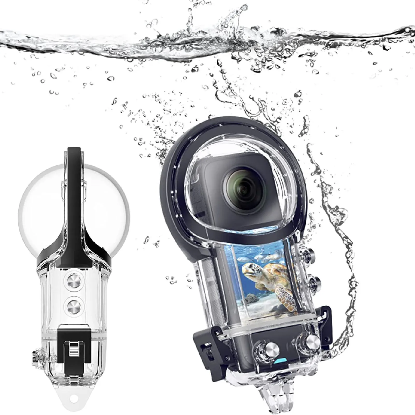 Camera Underwater Dive Protective Shell Hydrophobic Coating Clear Dive Case  164ft IPX8 Waterproof for ONE X3 Camera