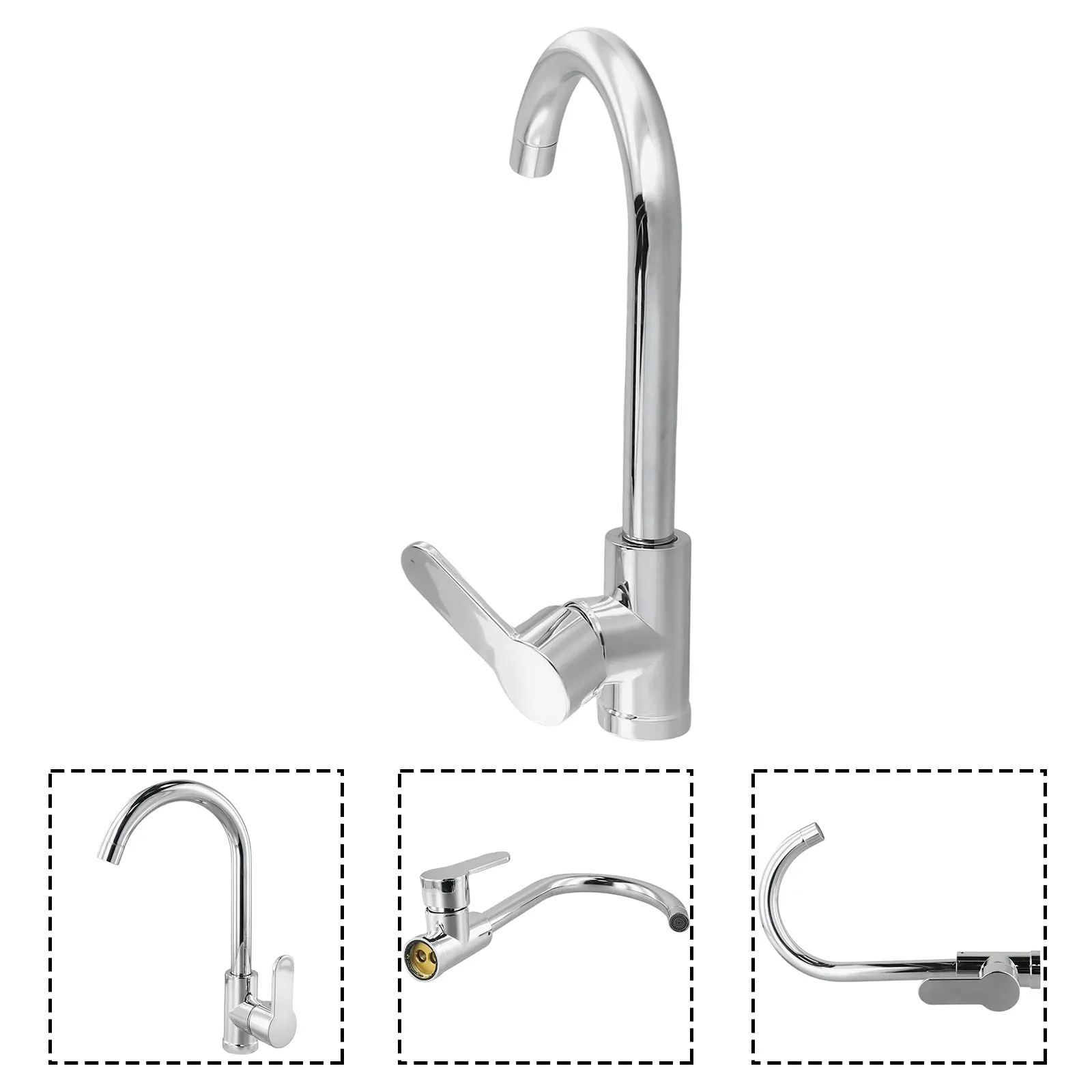 1pc Basin Faucet Bathroom Washbasin Water Mixer Tap Deck Mounted Hot Cold Water Basin Sink Tap Bathroom Accessories