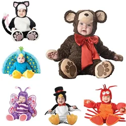 Baby Costumes Baby Onesie Happy Purim Jumpsuit Elephant Monkey Lion Elf Chicken Penguins Leotard Romper Infant Halloween Costume