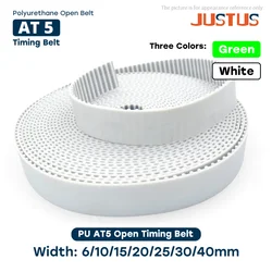 AT5 Type PU Open Belt Width 6/10/15/20/25/30/40mm Timing Polyurethane Transmission Belt For 3D Printers Etc Pitch 5mm