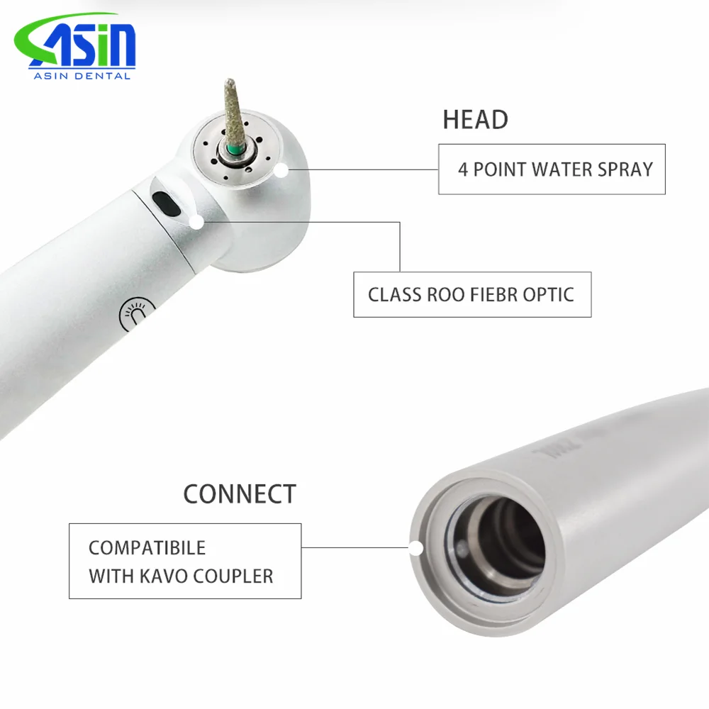 Dental high speed Hand Piece Led Light Turbine with ceramic Bearing turbina dental led Handpiece for kavo Quick Coupling