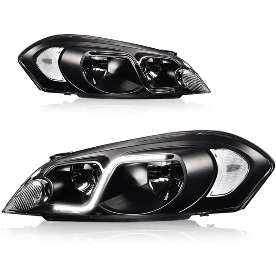 

Фры в сборе для Chevy Impala Limited Models 20062013 и 20142016, комплект из 2 предметов с прозрачными линзами и черным корпусом Enhanced Vi