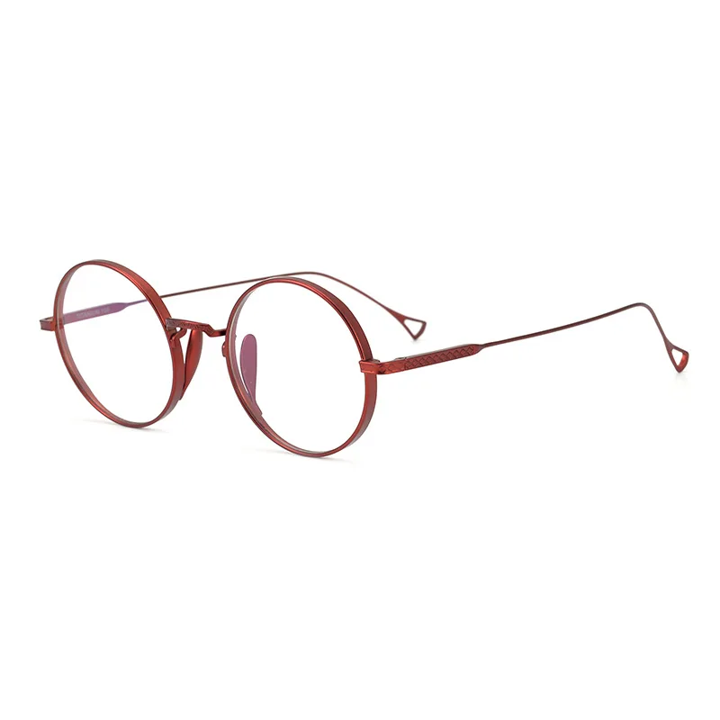 

Retro Japanese ultra-light male pure titanium glasses frame female titanium full frame can be equipped with