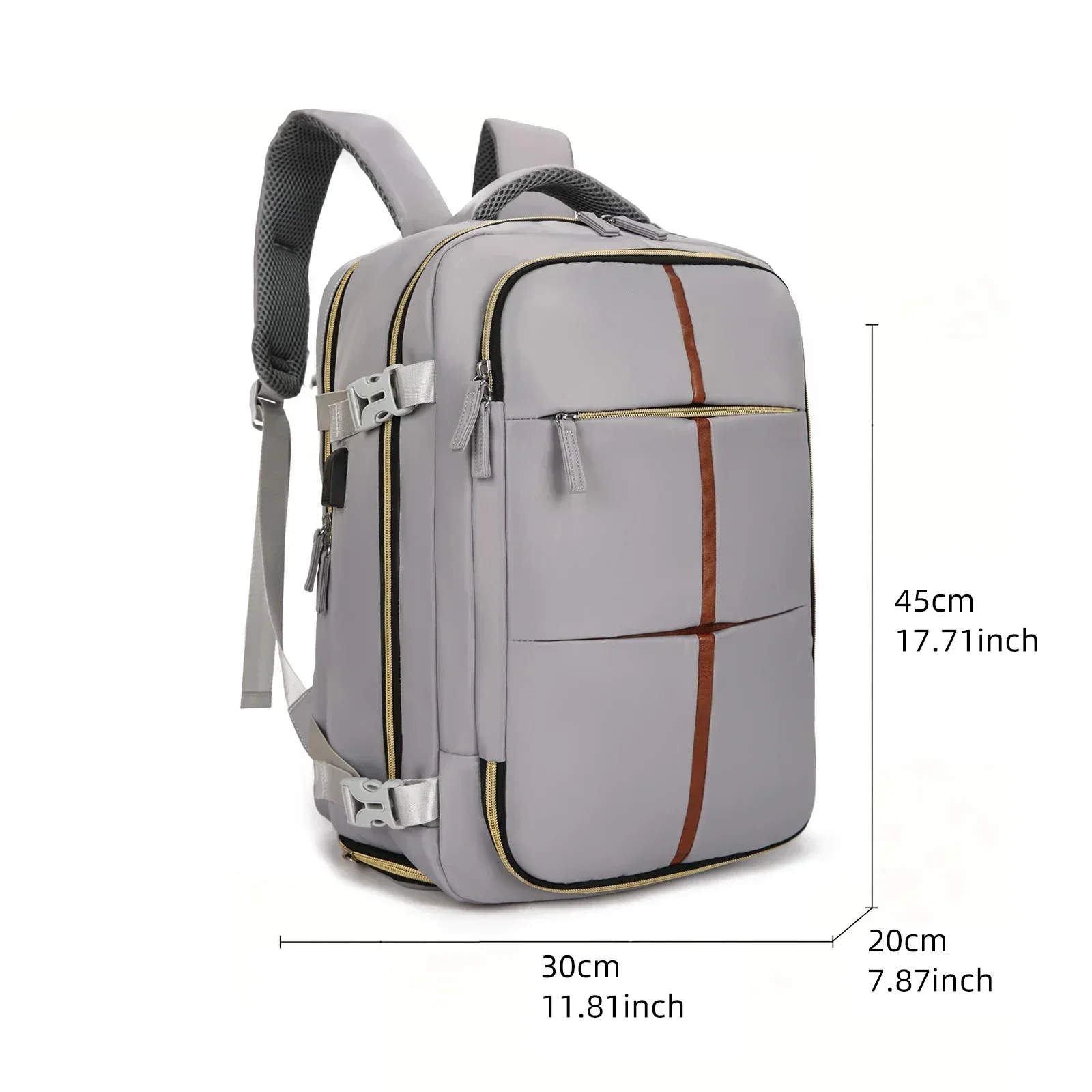 Multifunctional Travel Backpack Luggage Bag with USB Interface Independent Shoe Cabinet Can Board The Plane