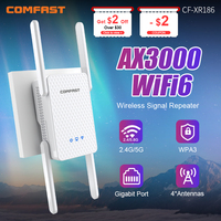 Comfast WiFi 6 AX3000 Wireless Repeater 2.4G&5GHz Dual Band 802.11ax Gigabit WiFi Extender Long Range Signal Expansion Booster