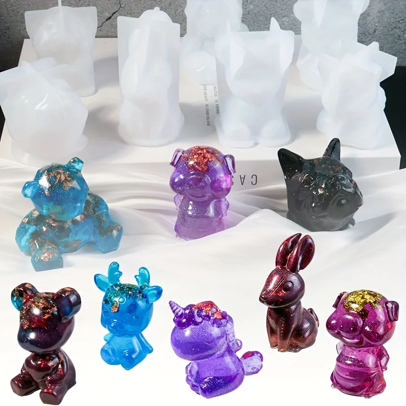 19pcs Resin-Made Mold Set, Suitable for Resin Making, Desktop Ornaments, Earrings, Jewelry Pendants, Making, Holiday Souvenirs, The Best Gift view 6