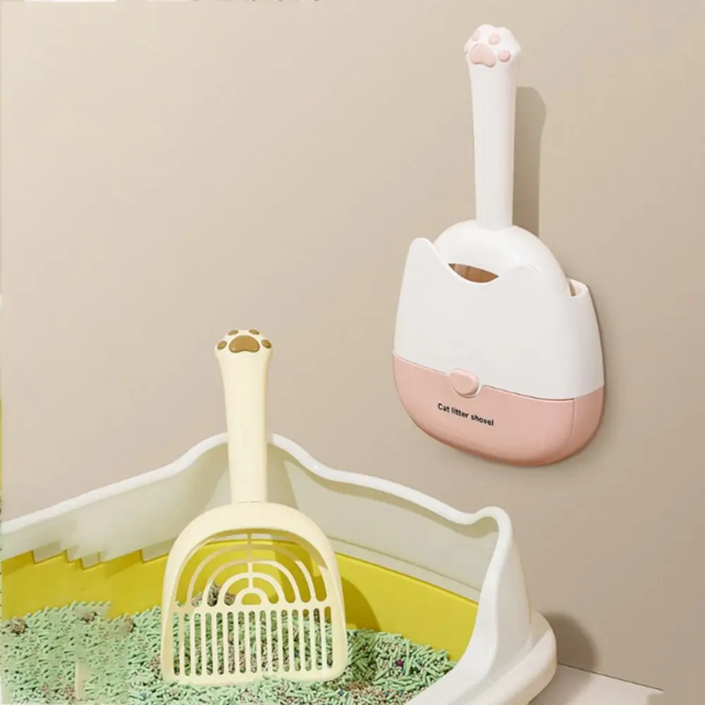 

Portable Wall Mounted Cat Litter Scooper Plastic Coarse/Fine Gap Pet Sand Sifter with Sand Filter Bin Pet Cat Shovel Home