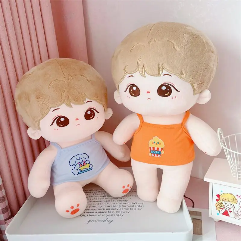 40cm Cartoon Idol Puppe Kleidung Zubehör niedliche Weste coole Basis Mantel DIY Idol Baumwolle Plüsch Puppe Kleidung für Kinder Mädchen Fans Geschenke