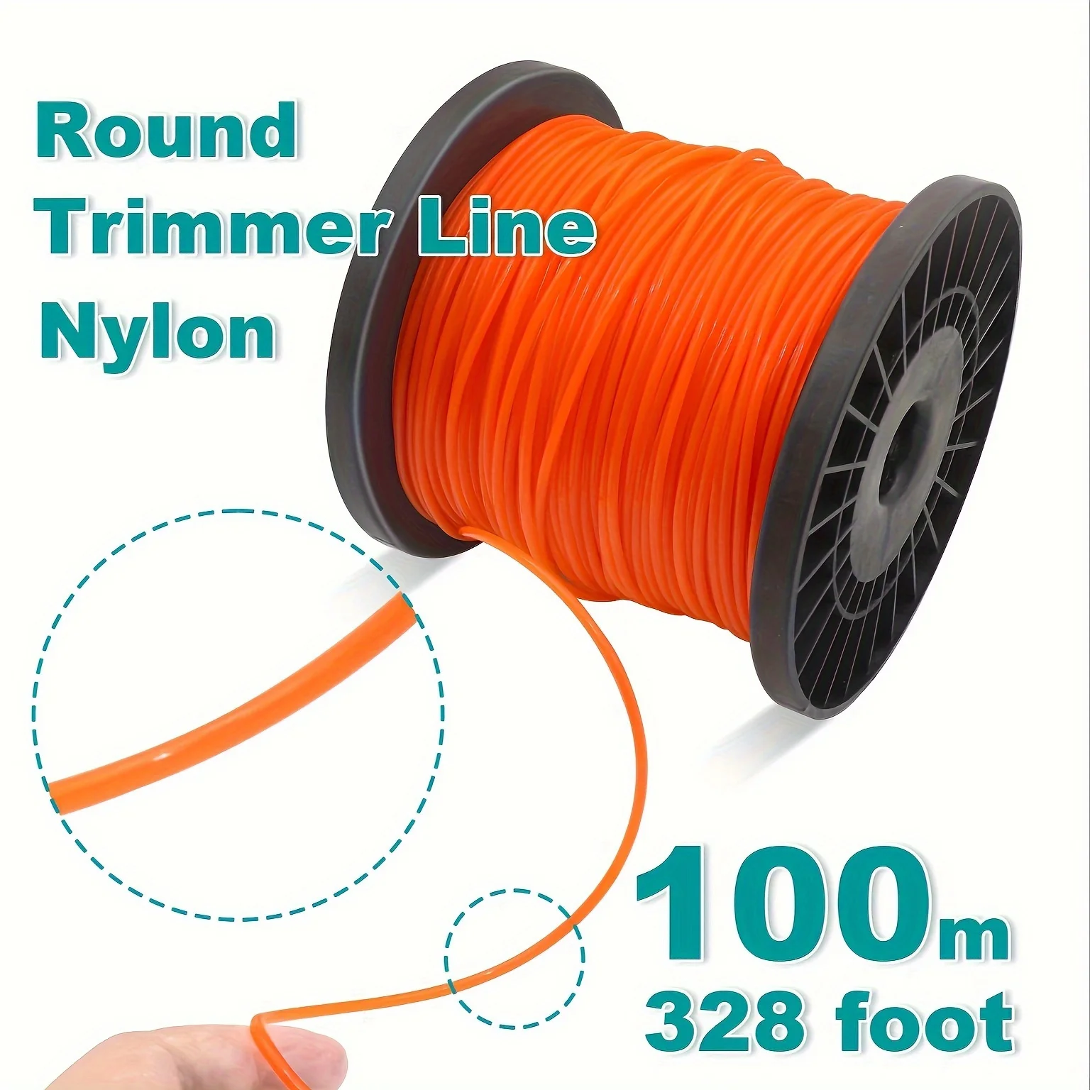 100m*2,4/2,7/3/3,5mm Nylon-Trimmerfaden Freischneider-Unkrautseil Rasentrimmer-Zubehör Rasenmäher-Draht – Detail 3