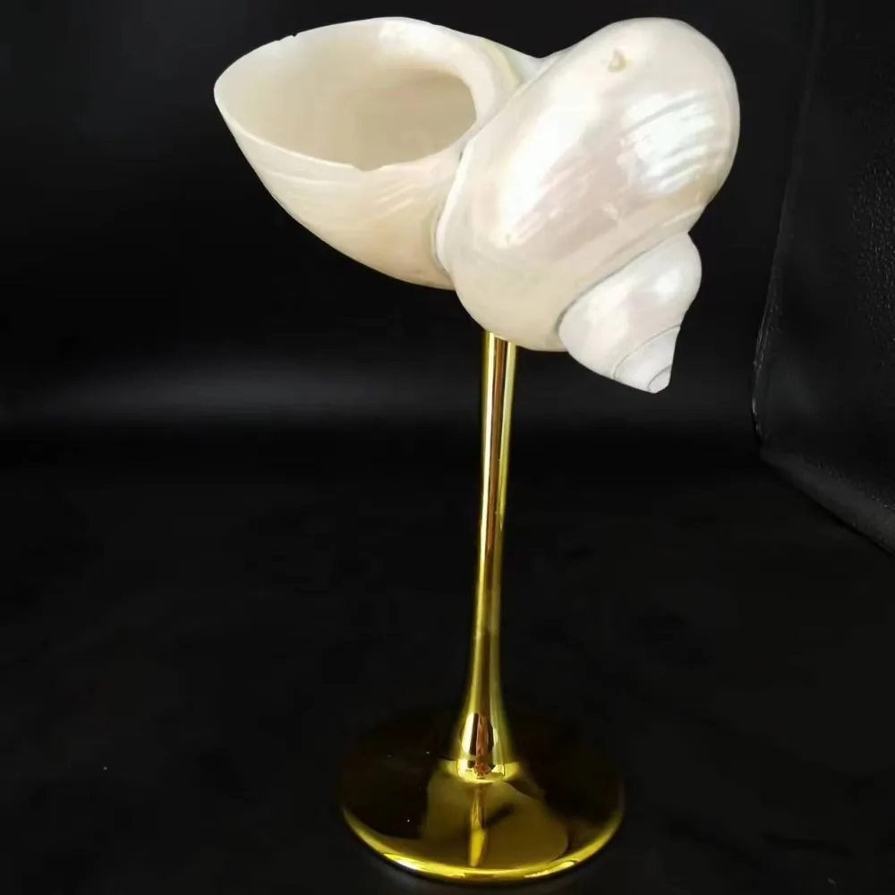 Unique design creative handmade natural conch shell wine glass goblet martini wine glass bar anniversary wedding gift