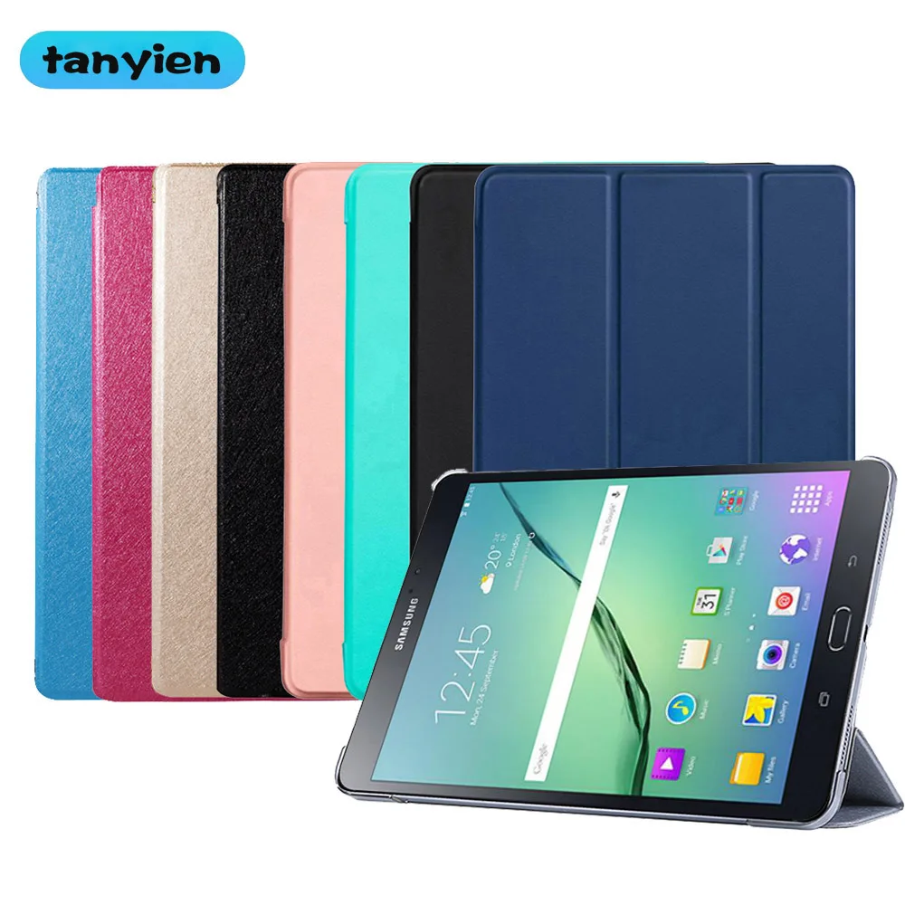 Tablet Case For Samsung Galaxy Tab S2 8.0 2015 SM-T710 SM-T715 T710 T715 Leather Trifold Magnetic Funda Flip Stand Smart Cover