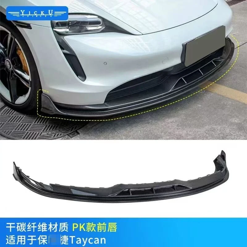 New High Quality forPorsche Taycan PK Style Carbon Body Kit PK Upgrade Front Lip Side Skirt Rear Diffuser Carbon Fiber Car Fits