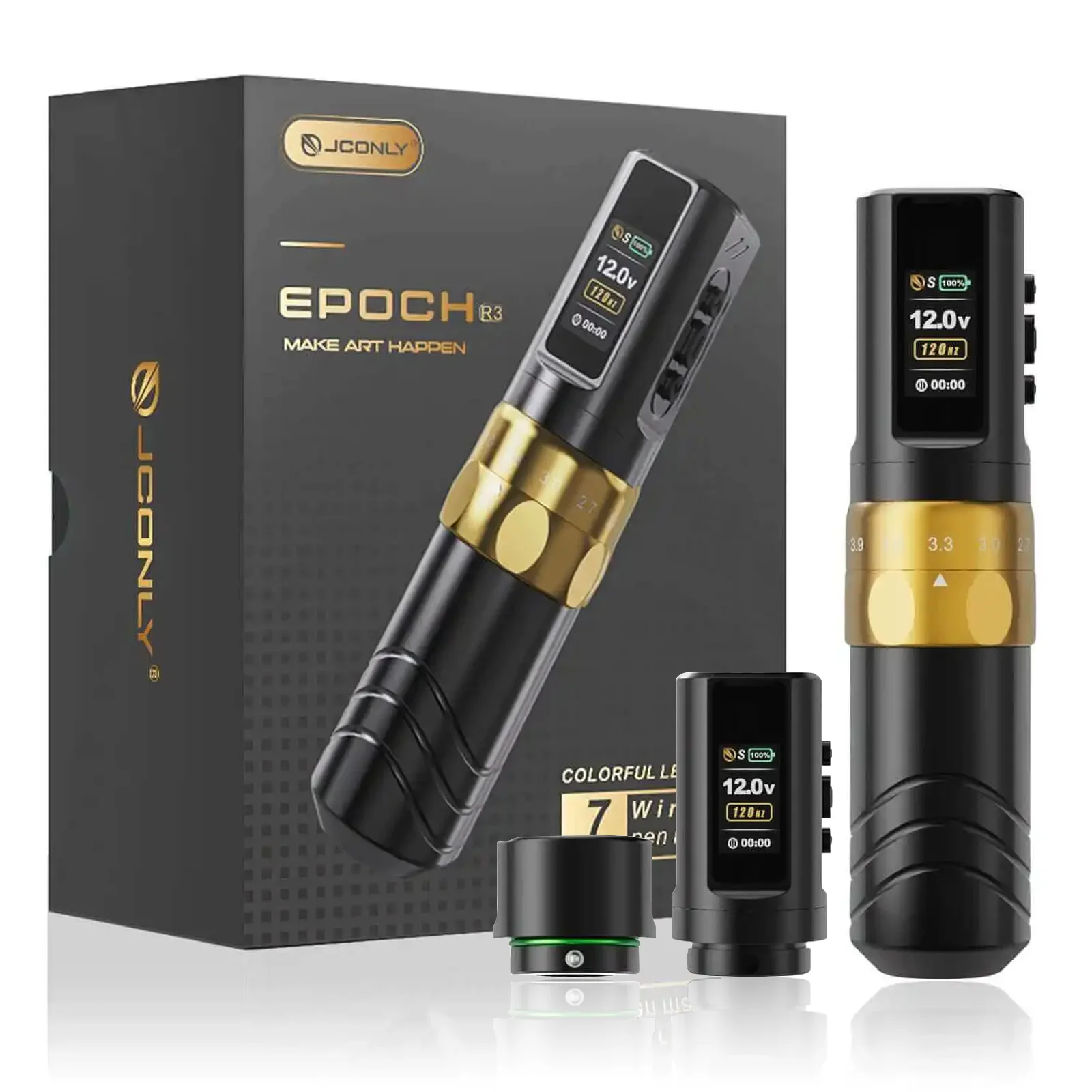 

Беспроводная тату-машинка JCONLY EPOCH с 2 аккумуляторами по 2000 мАч для перманентного макияжа и тату-игл