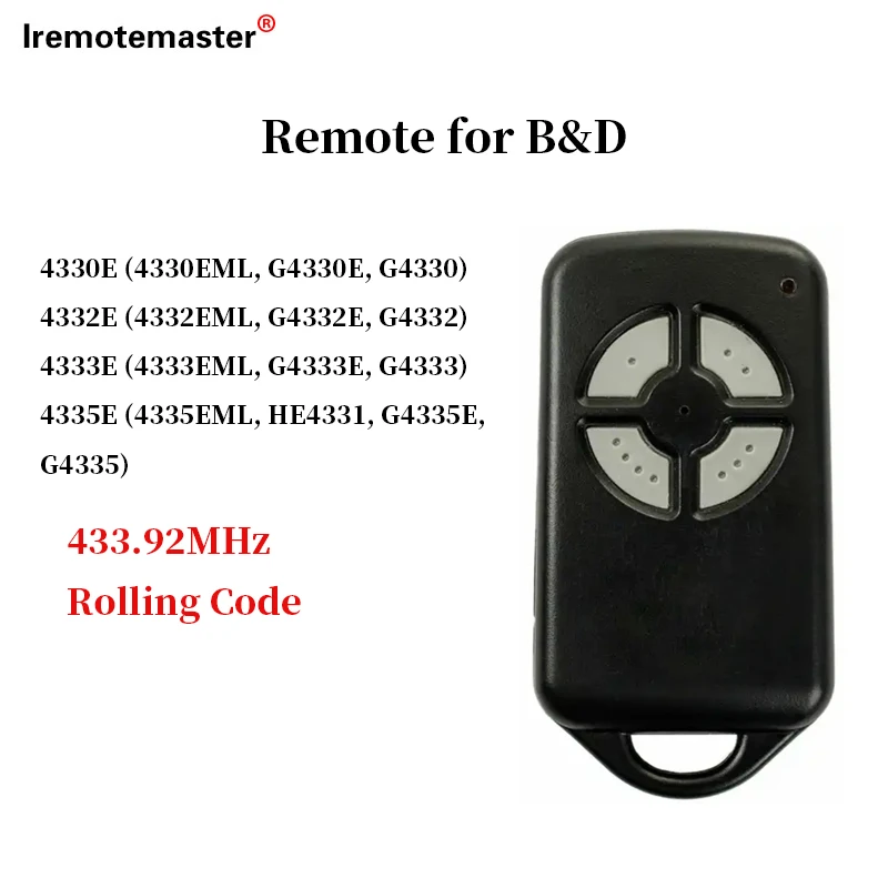 Compatible with Liftmaster Motorlift 4335E 4333E 4330E Hand transmitter 433MHz