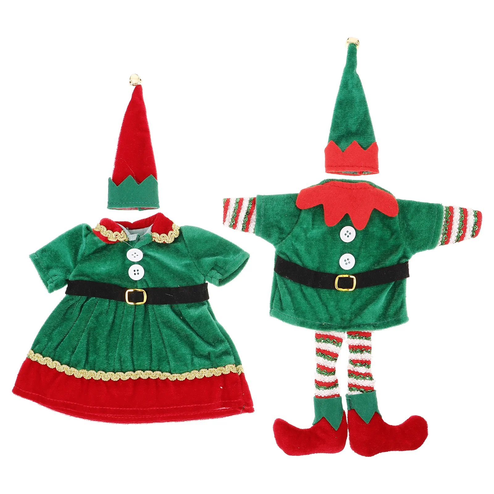 

2Pcs Festive Elf Wine Bottle Sleeves Decorative Christmas Cover for Party Wine Ornament Xmas Prop Adorable Christmas Decor