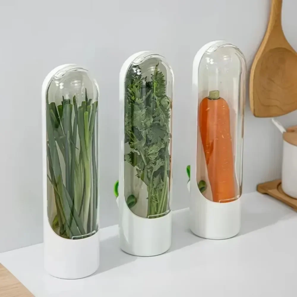 Herb Saver Premium Herb Storage Keeps Greens Vegetables Fresh Premium Clear Spice Fridge Preserver Storage kitchen utensils