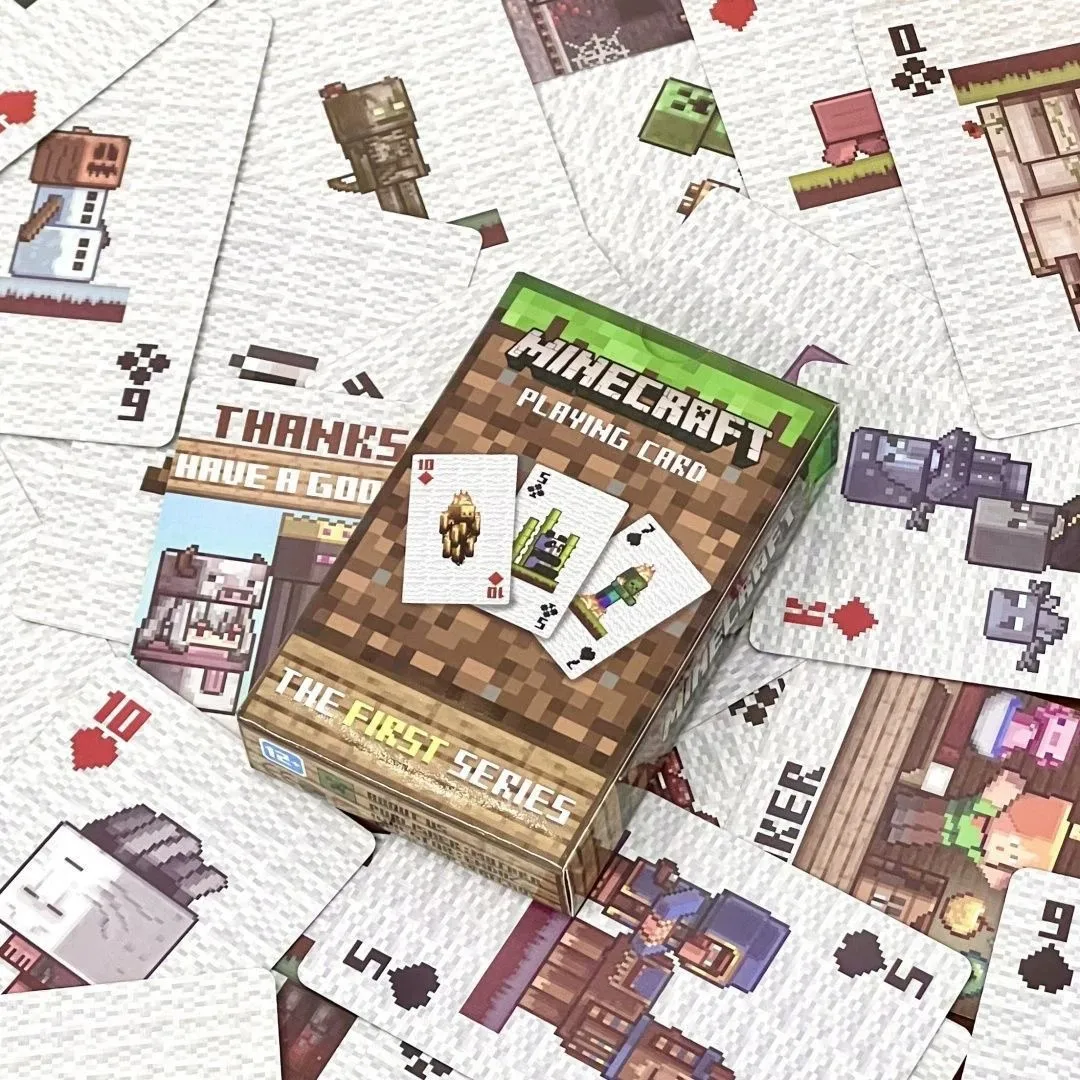 Mine craft Themed Playing Cards Full Character Pattern Poker Cards Casual Party Board Game Deck Entertainment Card Toy 2026 New
