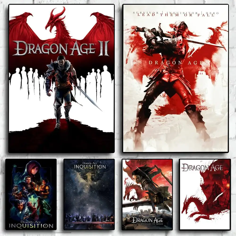 RPG Game D-Dragon Age Poster Trendy Wall Art Aesthetic Room Decor Print Living Room Bedroom Home Decoration