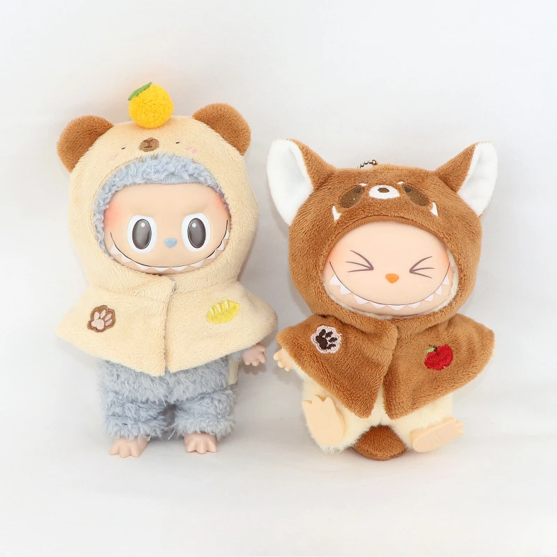 

Для 10,5 см Labubu 4,0 мини-кукла, подарок на Хэллоуин, демон, новогодняя накидка с животными, комбинезон, комплект волшебной шляпы, аксессуары для кукол Ropa Labubu