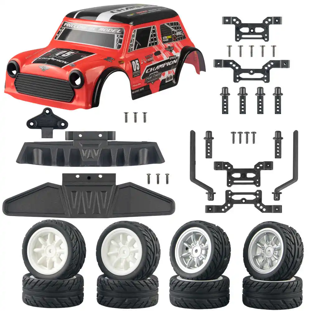 

SG1605 SG1606 RC Remote Control Drift Car Parts Shell Transparent Front and Rear Collision Tires Tire Modification Kit