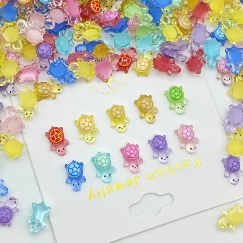 /10-200pcs Glow in The Dark Resin Turtle Figurines . Cute Miniatures for Fairy Garden, Micro Landscape, Dollhouse Decor Crafts