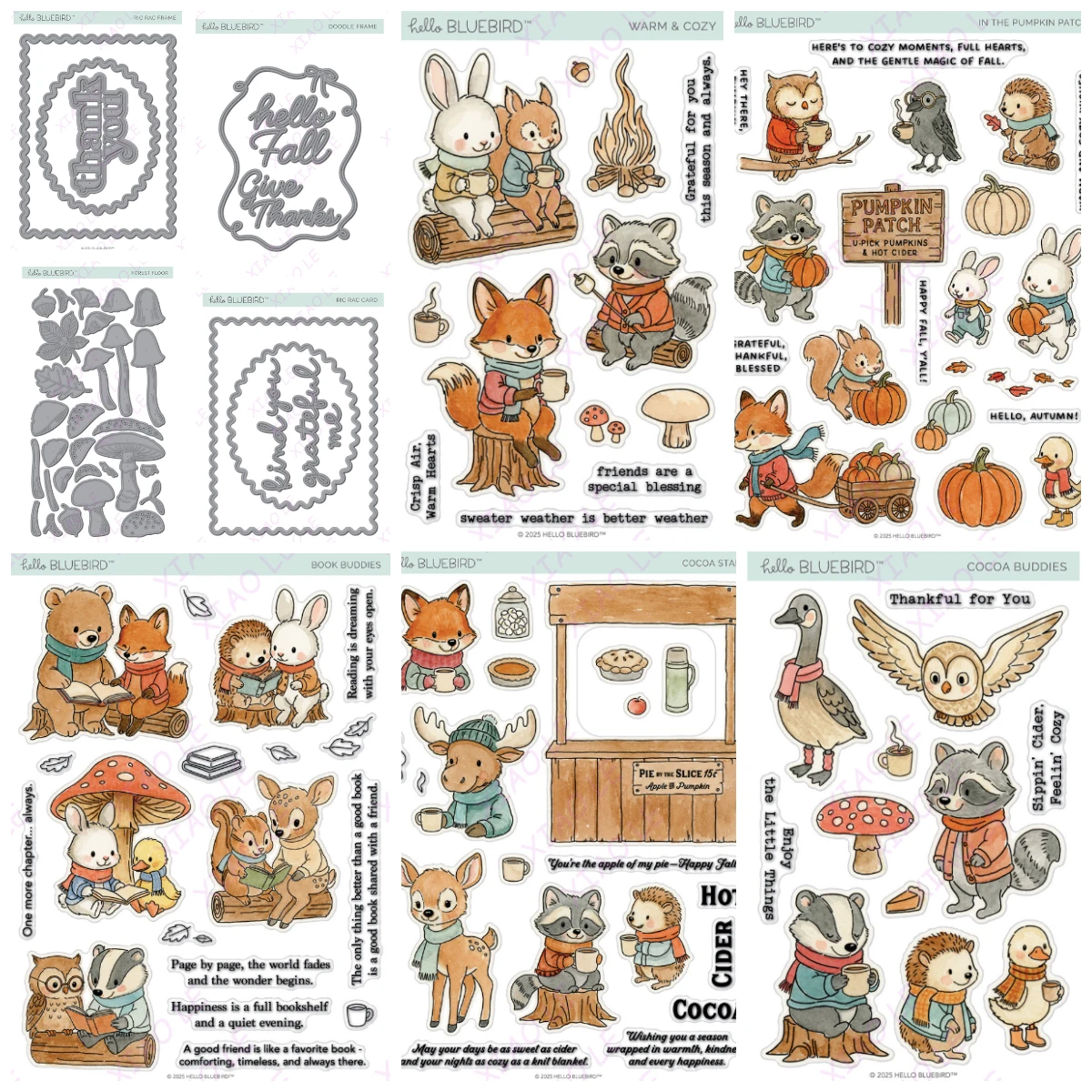 

Book Buddies Cocoa Buddies Metal Cutting Dies And Stamps DIY Scrapbooking Card Stencil Paper Cards Handmade Album Stamps Die