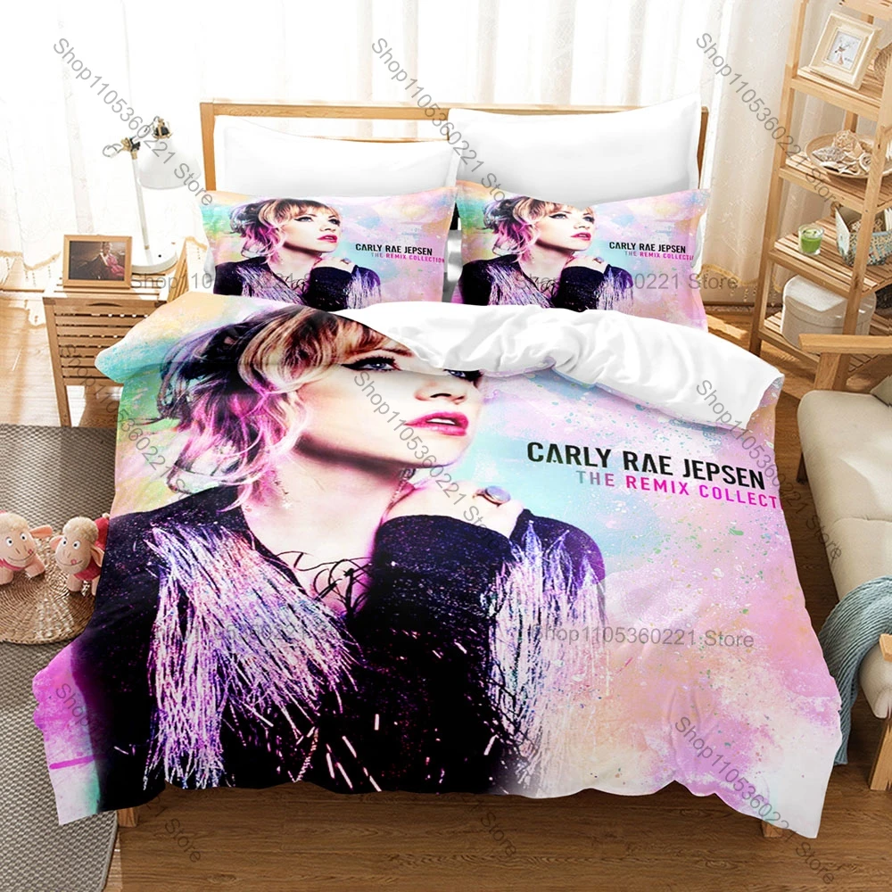 Carly Rae Jepsen Synth Pop Singer Call Me Maybe Emotion Album 3D Print Bedding Set Duvet Cover 2 Pillowcases Bed Linen Pop Fans