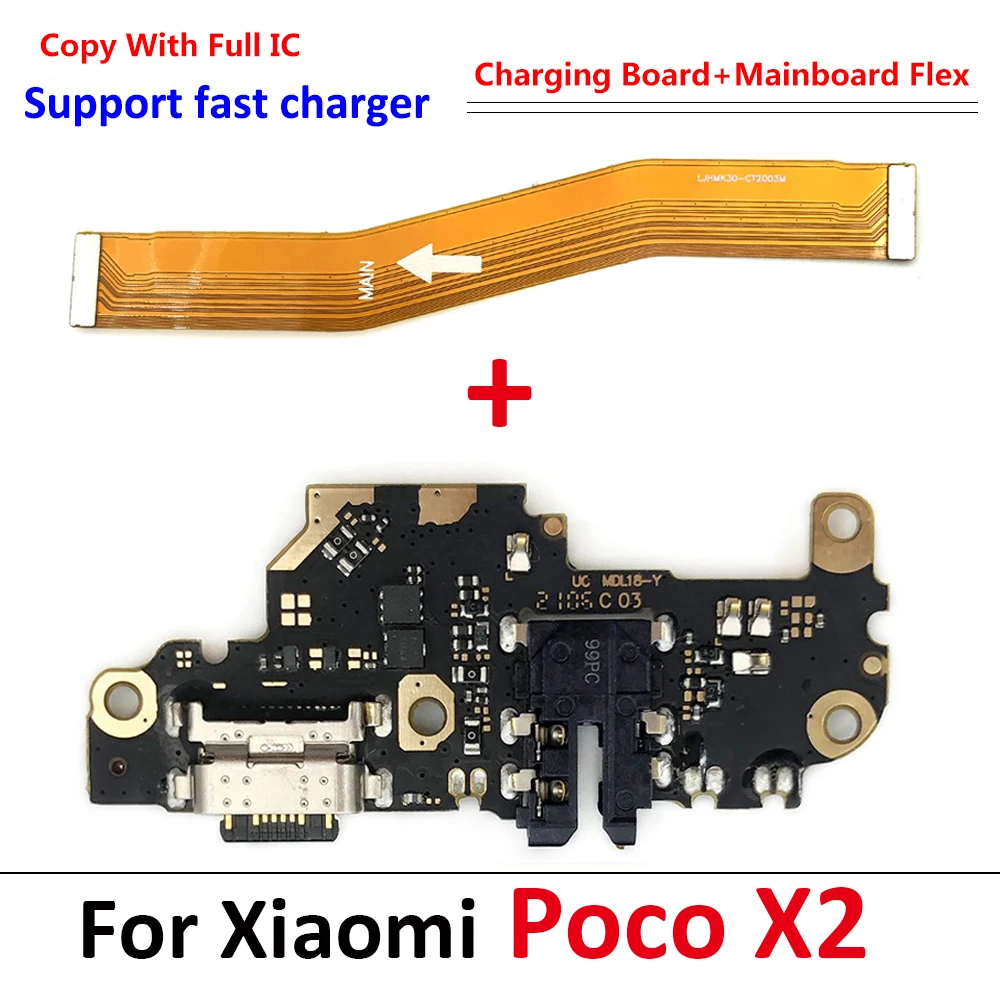 Puerto de carga USB para Xiaomi Poco F2, F1, F3, X3, M4, X4, X5 Pro, 4G, 5G, X2