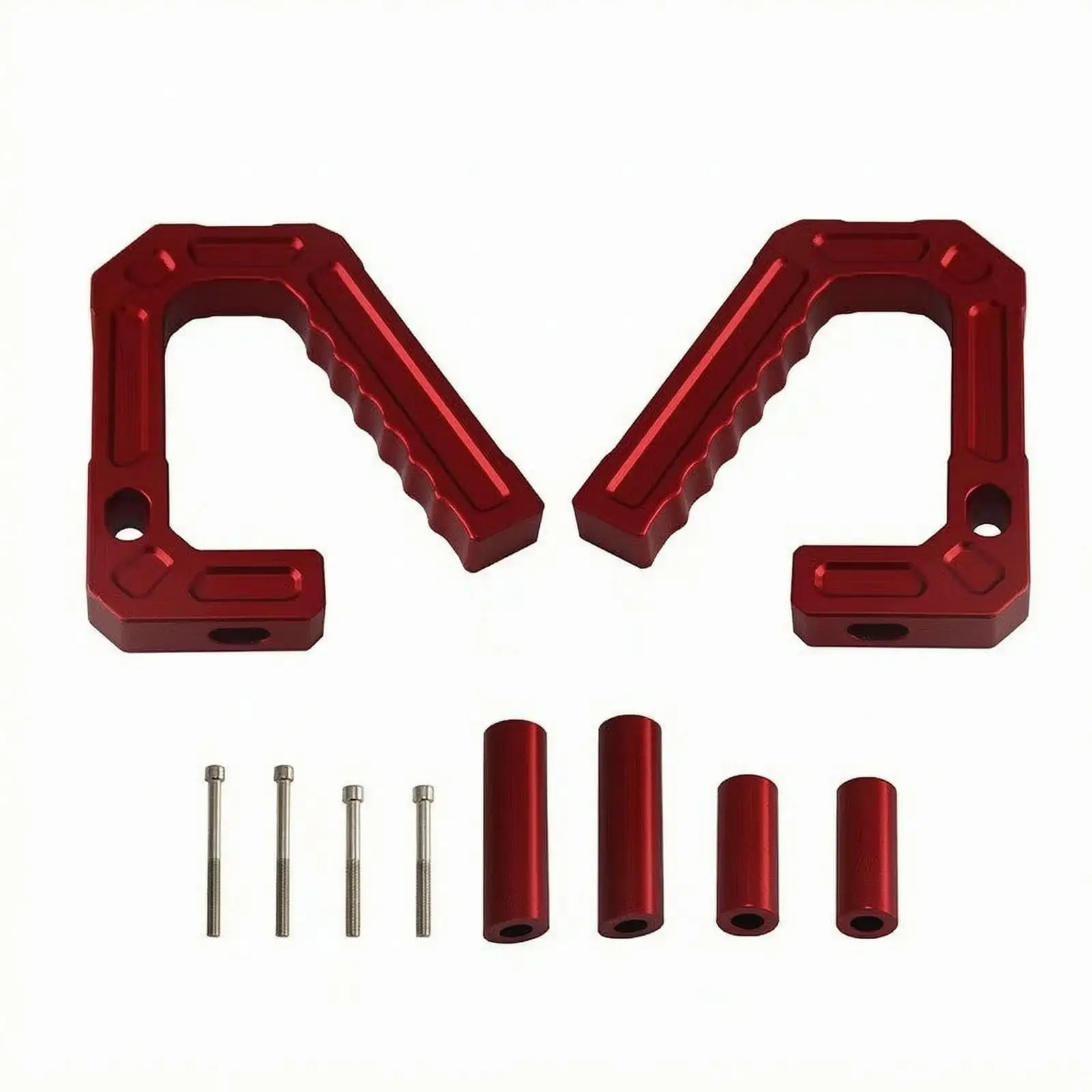 Aluminum Alloy Car Handle Front Pull Handle for SUV Trail Vehicle Ergonomic Hand Grips with Mounting Hardware