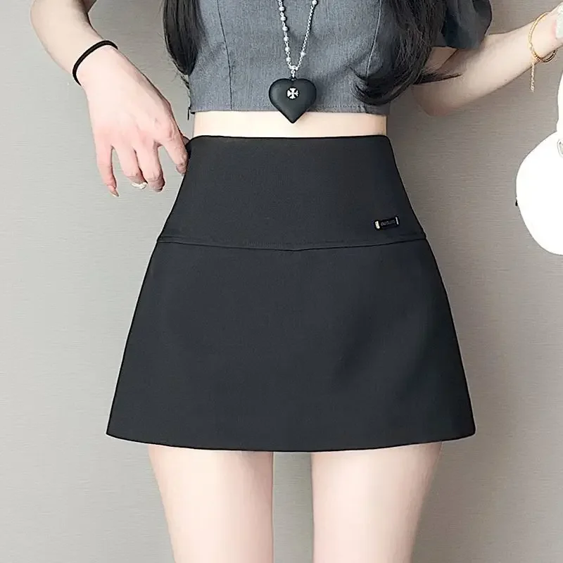 レディース スカート パッチワーク パンツ ショートパンツ スリット入り ハイウエスト ジッパー グレー スカート ガールズ グラマー 原宿系 ヴィンテージ Y2K 2025