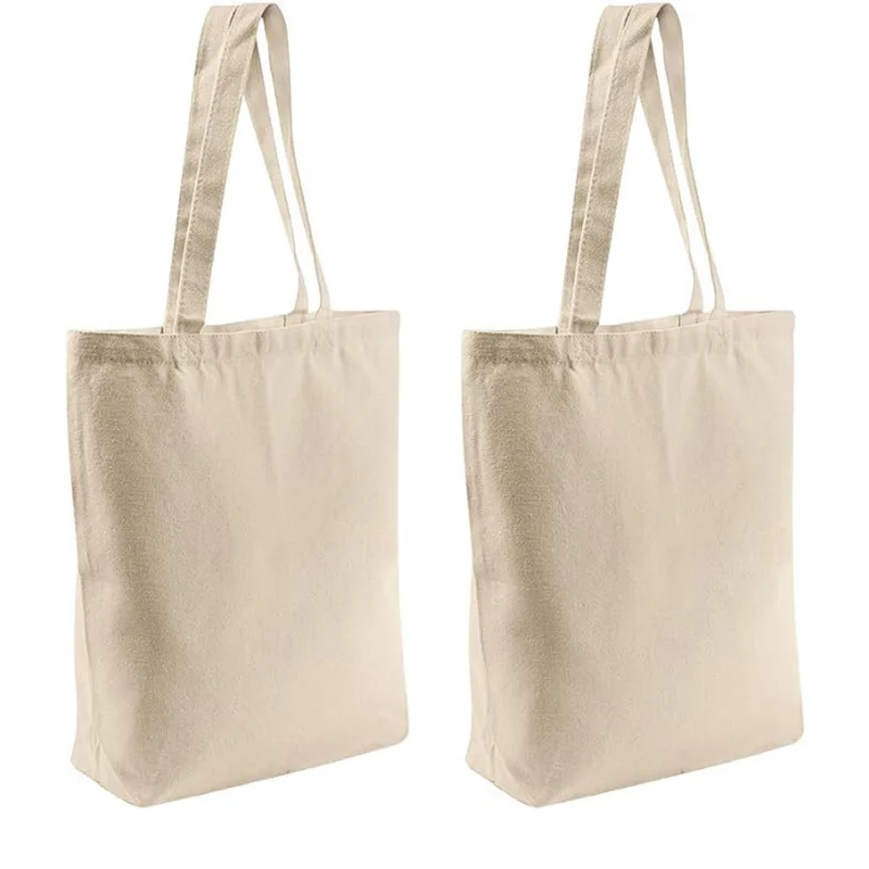 

SPR4 Canvas Tote Bags,2 Pcs Tote Bag Multi-Purpose Reusable Blank Canvas Bags Use For Grocery Bag,Shopping Bags,DIY