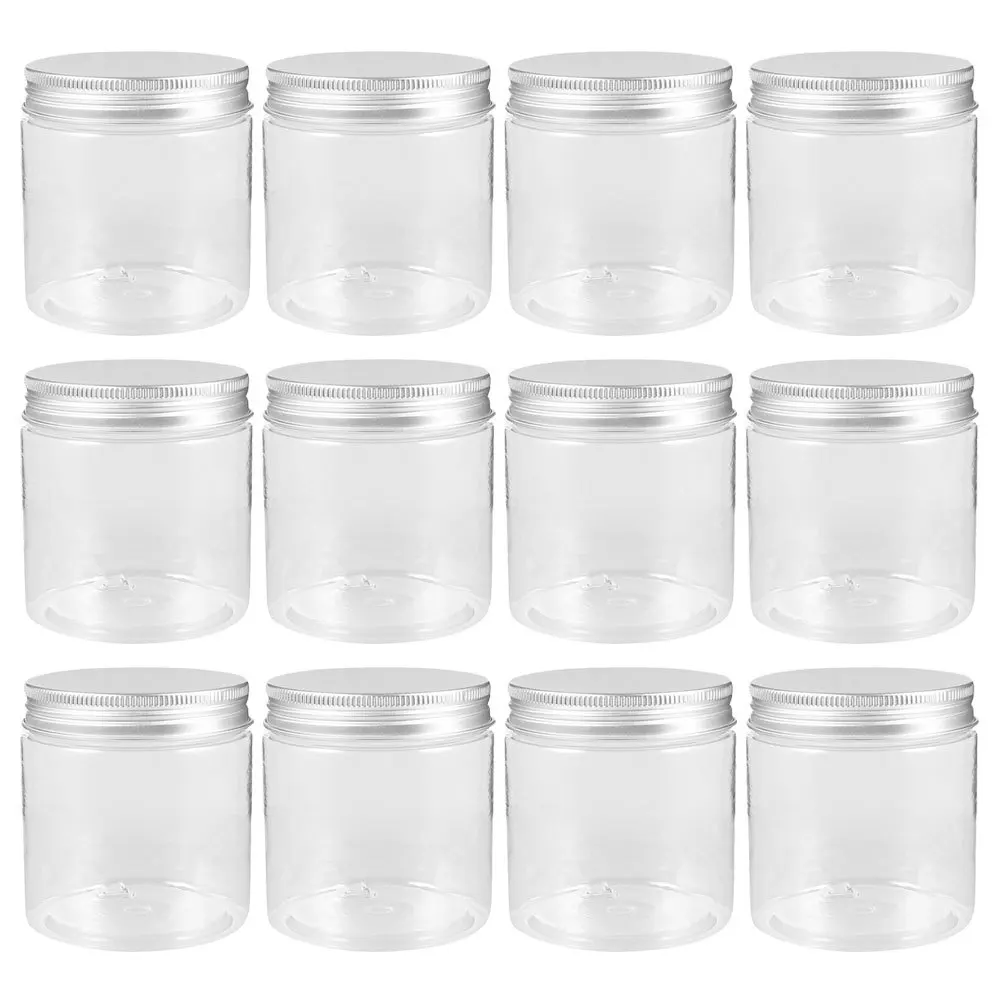 

12Pcs Mason Jars Set Small Clear Jar Airtight Aluminum Lid Sealed Storage Container Mini Food Holder Jam Honey Kitchen