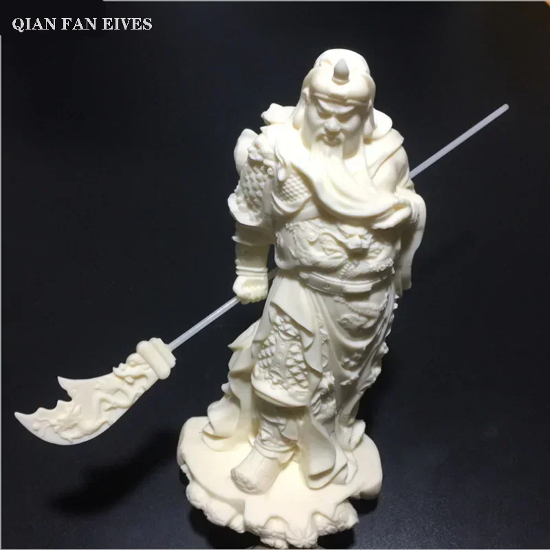 Horizontal knife Guan Gong Statue，decorative figures Resin Art Sculpture luxury home decor Room office accessories Free delivery