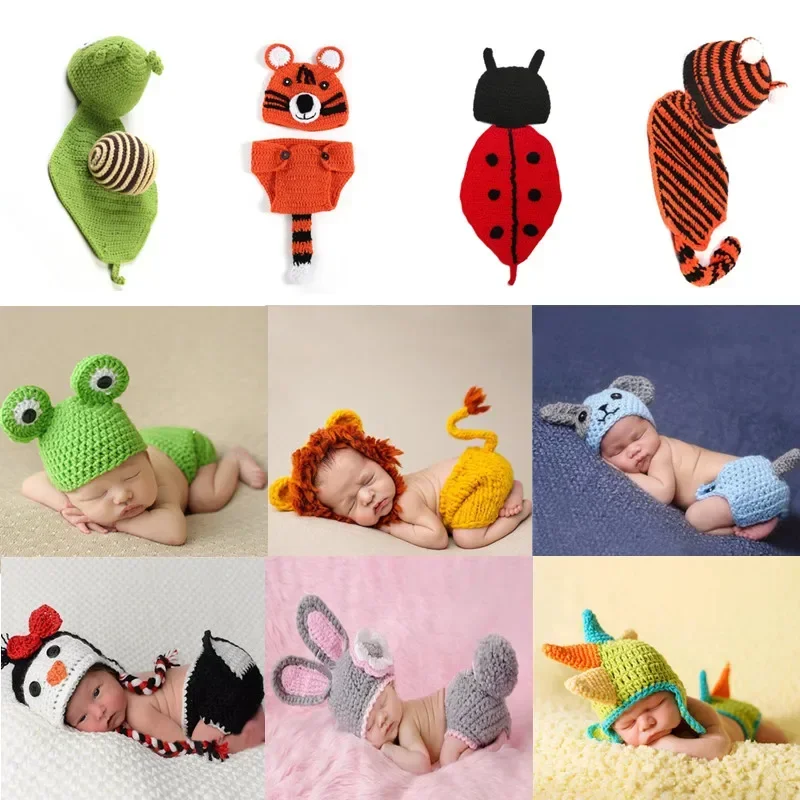 

New Born Baby Crochet Knit Costume Accessories Infant Photo Shoot Clothes Newborn Photography Props Newborn Shooting