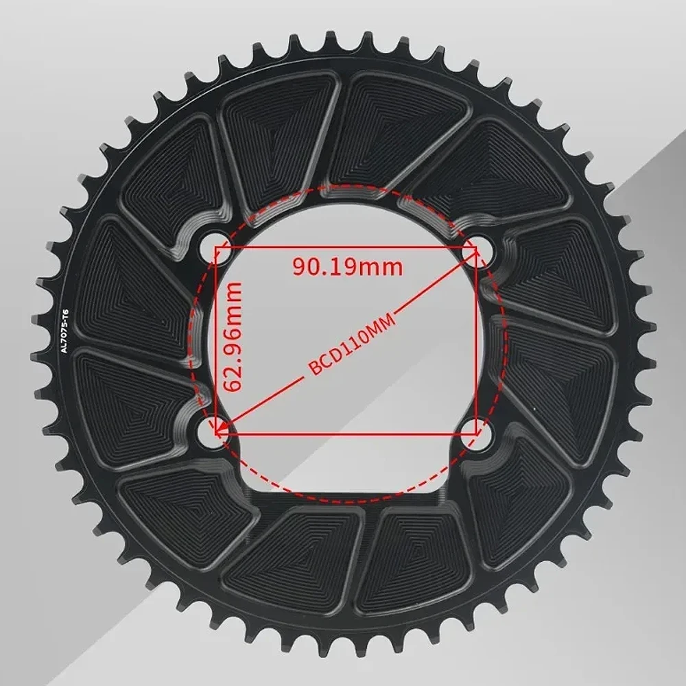 

110BCD Ultralight Double Chainring 9-12S Road Bike Chainring 7075 Aluminum Alloy 4 Bolts Chainwheel for SHIMANO 105 R7000 R8000