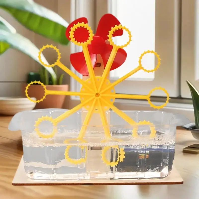 Fascinating DIY Bubble Machine and Puzzle Toy Set – Handcrafted and Educational Kid's Gift.