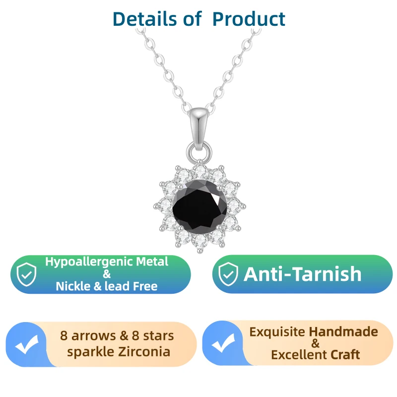 

Christmas gift for, 2 carat zirconia necklace for women, Jewelry for women, hypoallergenic necklace, high quality jewelry,